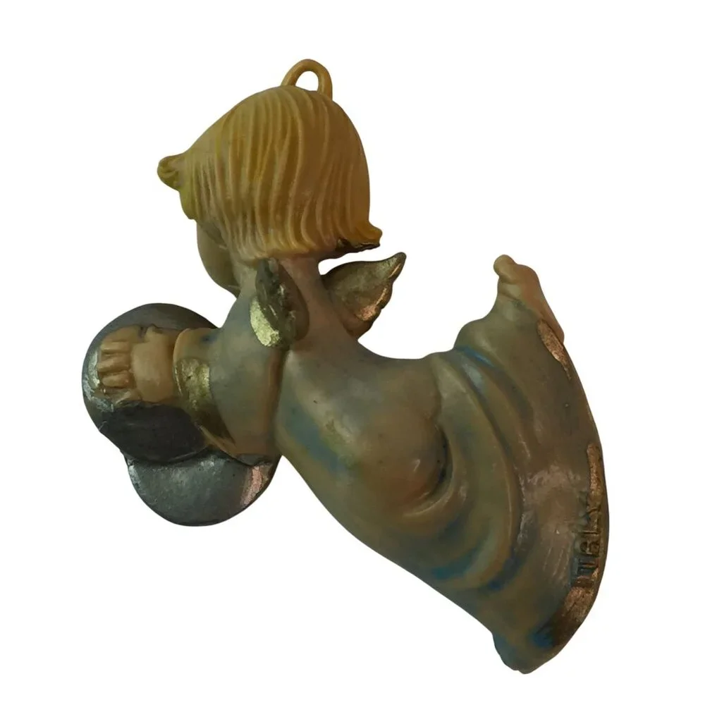 Vintage Italy Angel‎ Cherub Christmas Ornaments Lot of 6